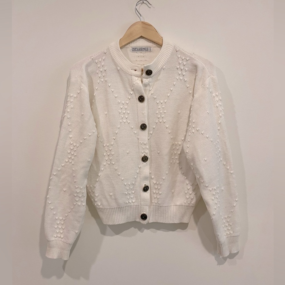 VINTAGE 90s Influence Textured Knit cardigan